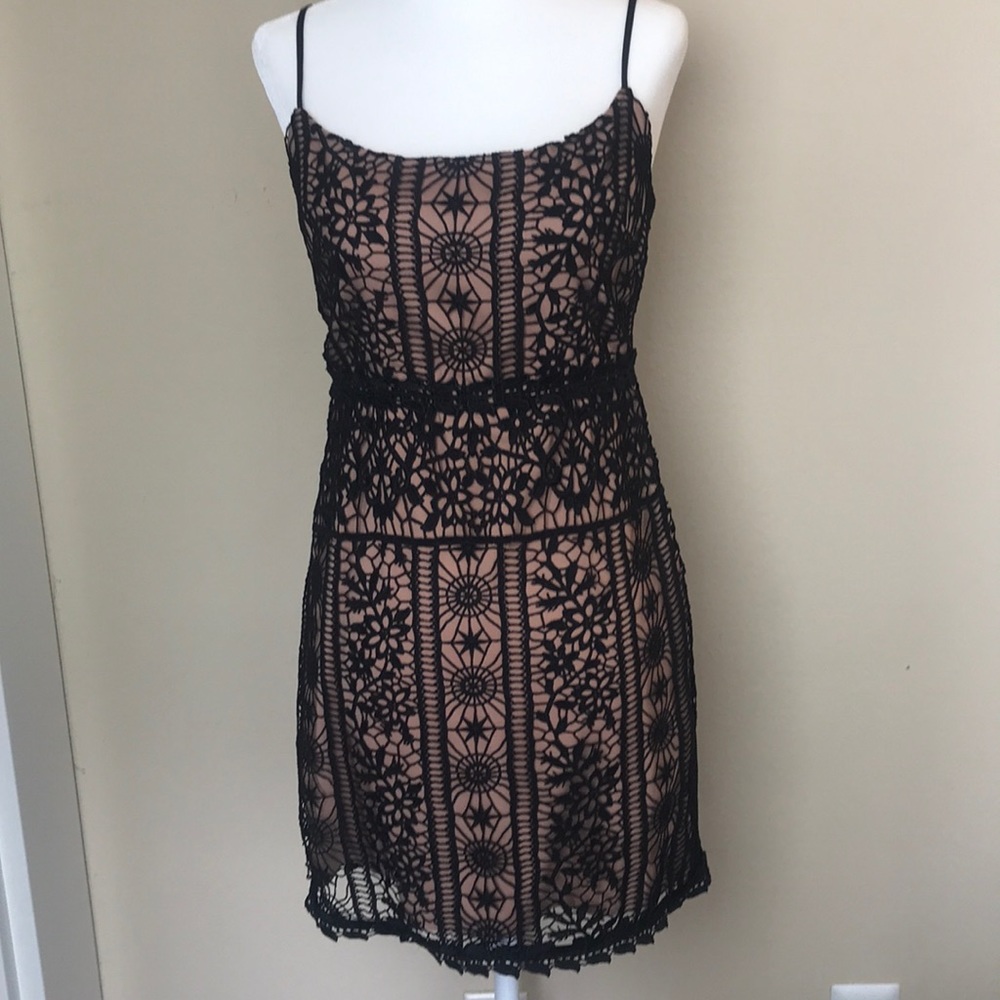 NWT Stylestalker Galena Slip Dress Black Lace